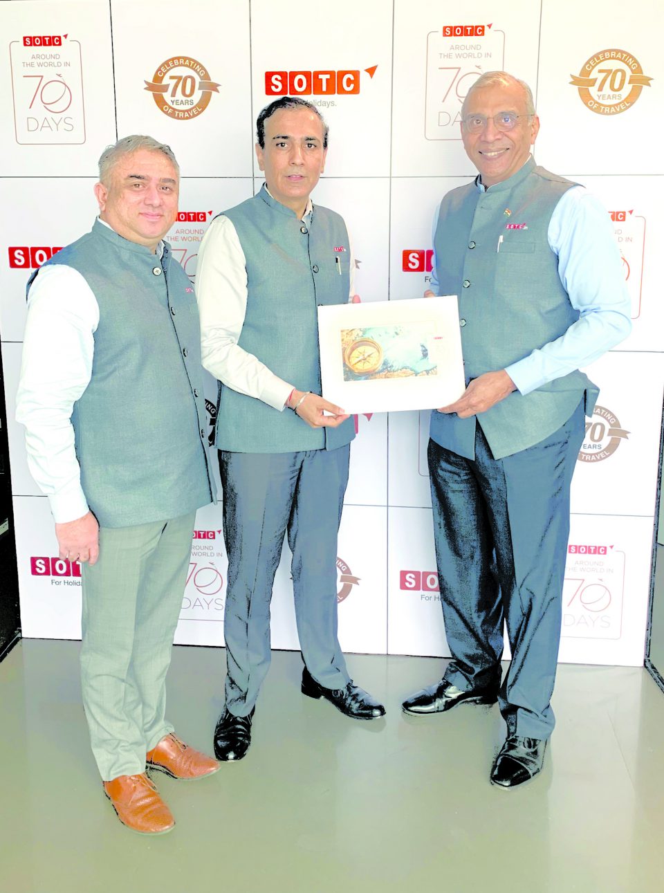 (L to R) Daniel D'souza, President and Country Head, Leisure, SOTC Travel_Vishal Suri, Managing Director, SOTC Travel_Madhavan Menon,Chairman, SOTC Travel Ltd